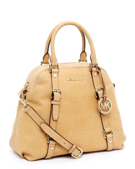 michael michael kors large bedford bowling satchel tan|michael michael kors bedford large east west satchel .